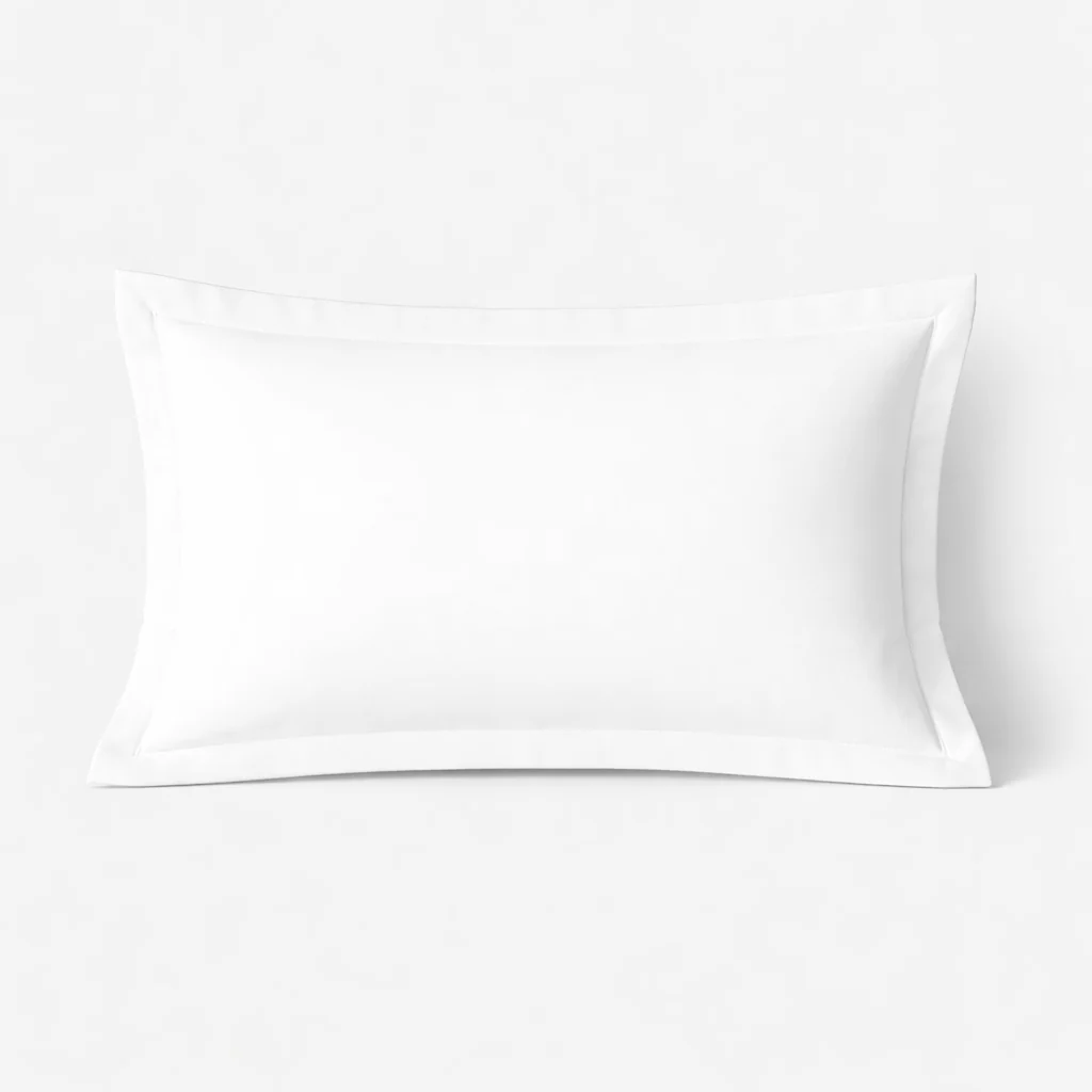 Taie d’oreiller blanche, douce, respirante, lavable, durable - Collection Unie - Image 9