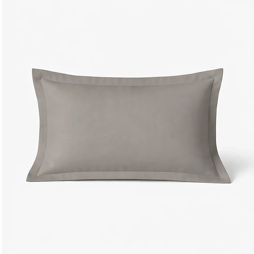 Taie d’oreiller gris perle, douce, respirante, lavable, durable - Collection Unie - Image 10