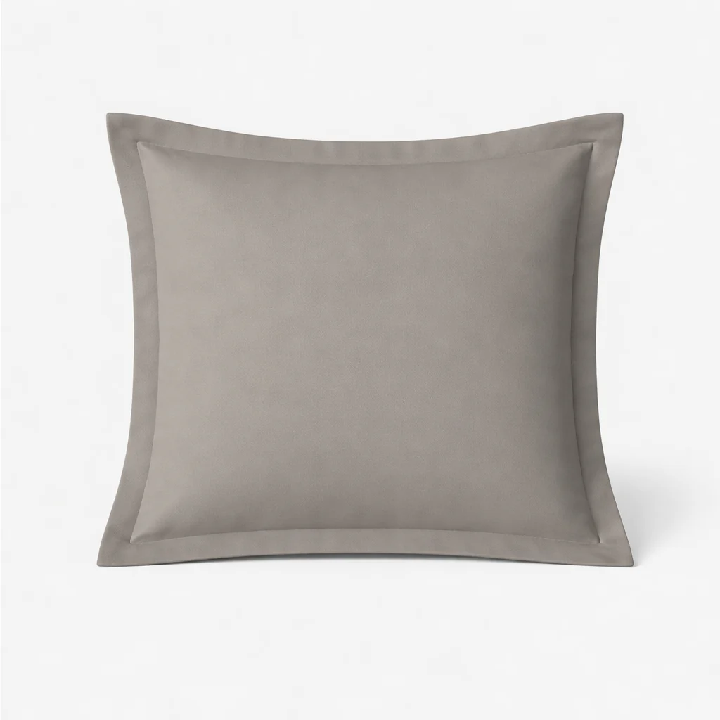 Taie d’oreiller gris perle, douce, respirante, lavable, durable - Collection Unie - Image 9