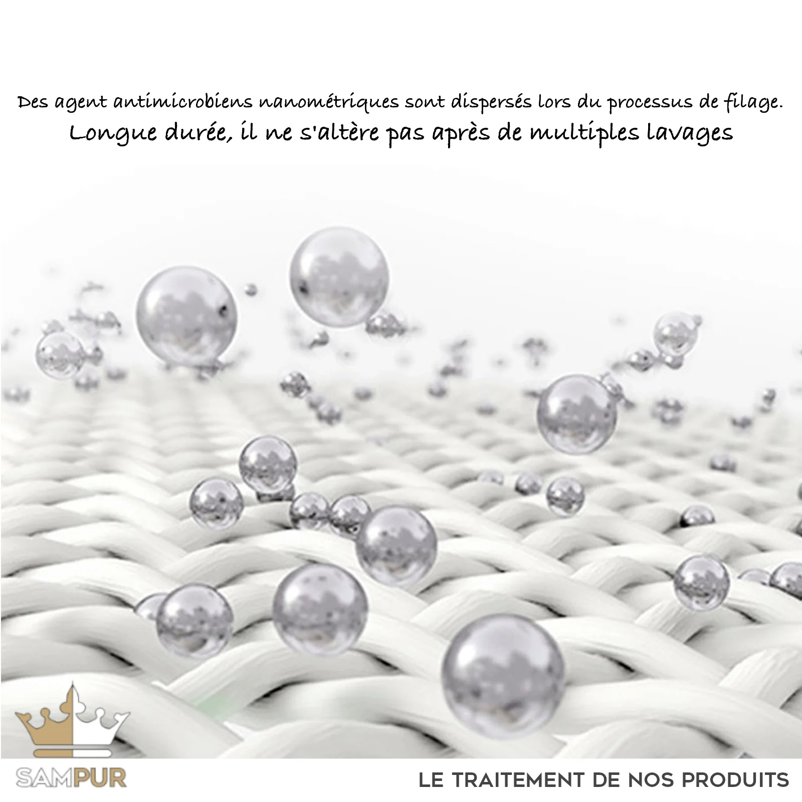 Traversin mémoire de forme, soutien cervical, déhoussable - Collection Gold - Image 8