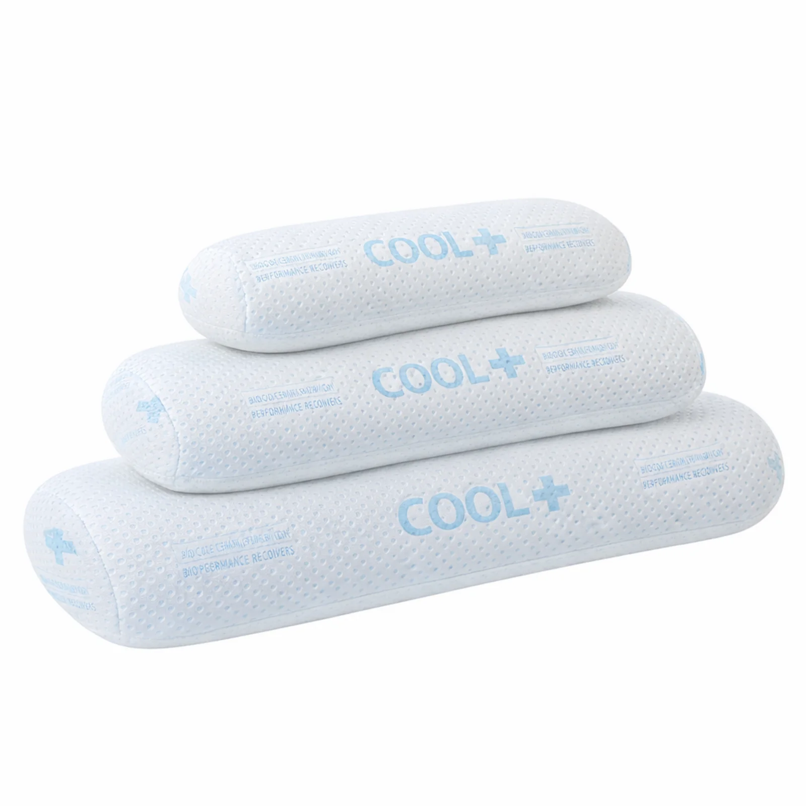 Traversin mémoire de forme rafraichissant, déhoussable, micro-perforé - Collection Frais