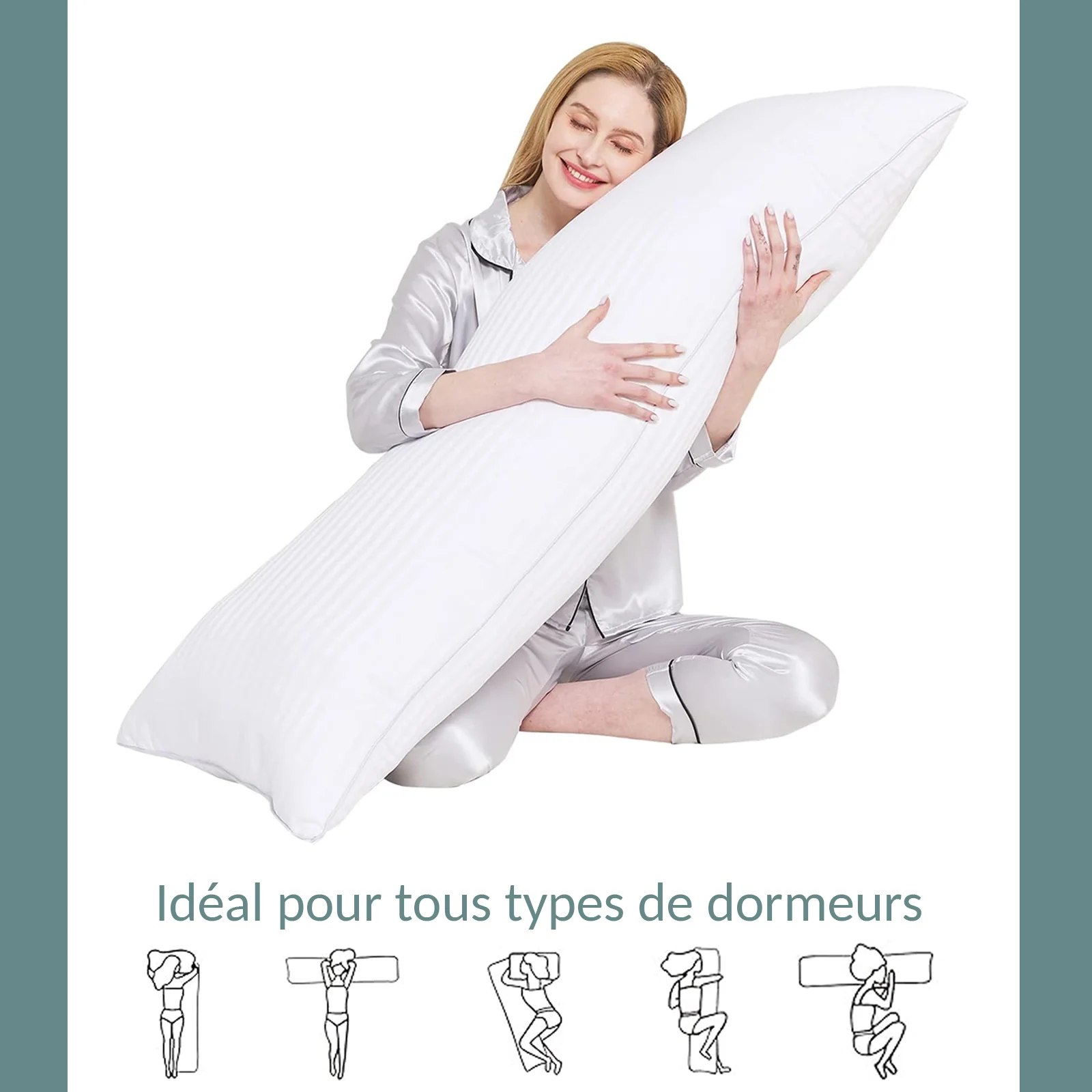Traversin mémoire de forme, technologie Flex AIR®, déhoussable - Collection Mirage - Image 11